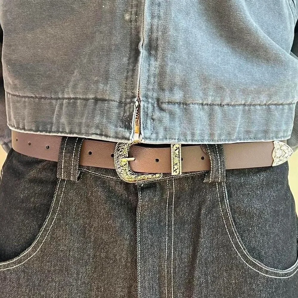 brown simple american western cowboy boho belt
